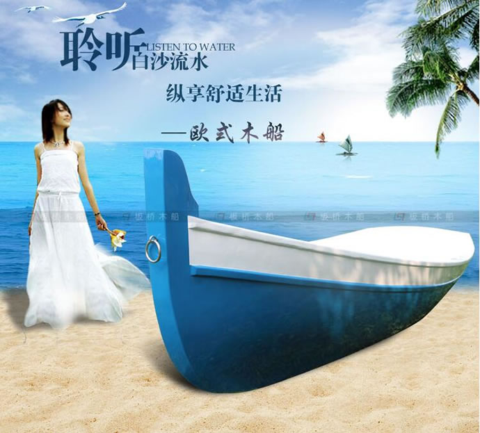 熱賣景觀木船歐式手劃船 觀光游船 手工制作婚紗拍攝道具船